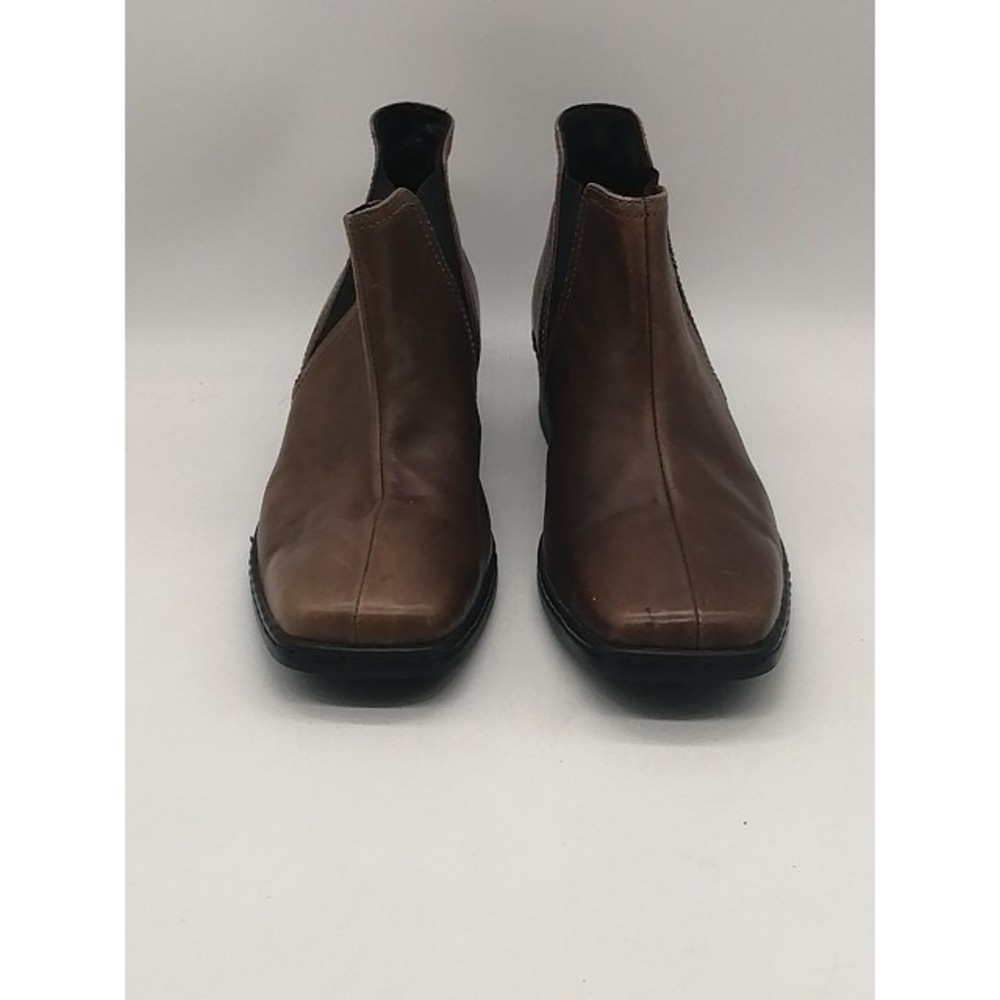 Josef Seibel Boots Womens Brown EUR 40 Leather Ankle Bootie Shoe Stretch Pull On